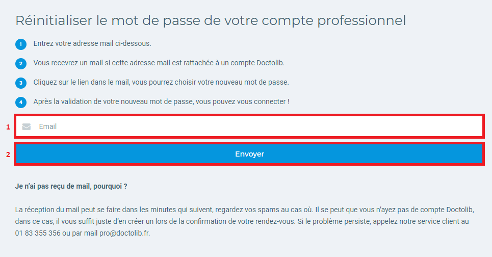 Reinitialiser Le Mot De Passe Et Le Code Pin De Votre Compte Doctolib Rubrique D Aide