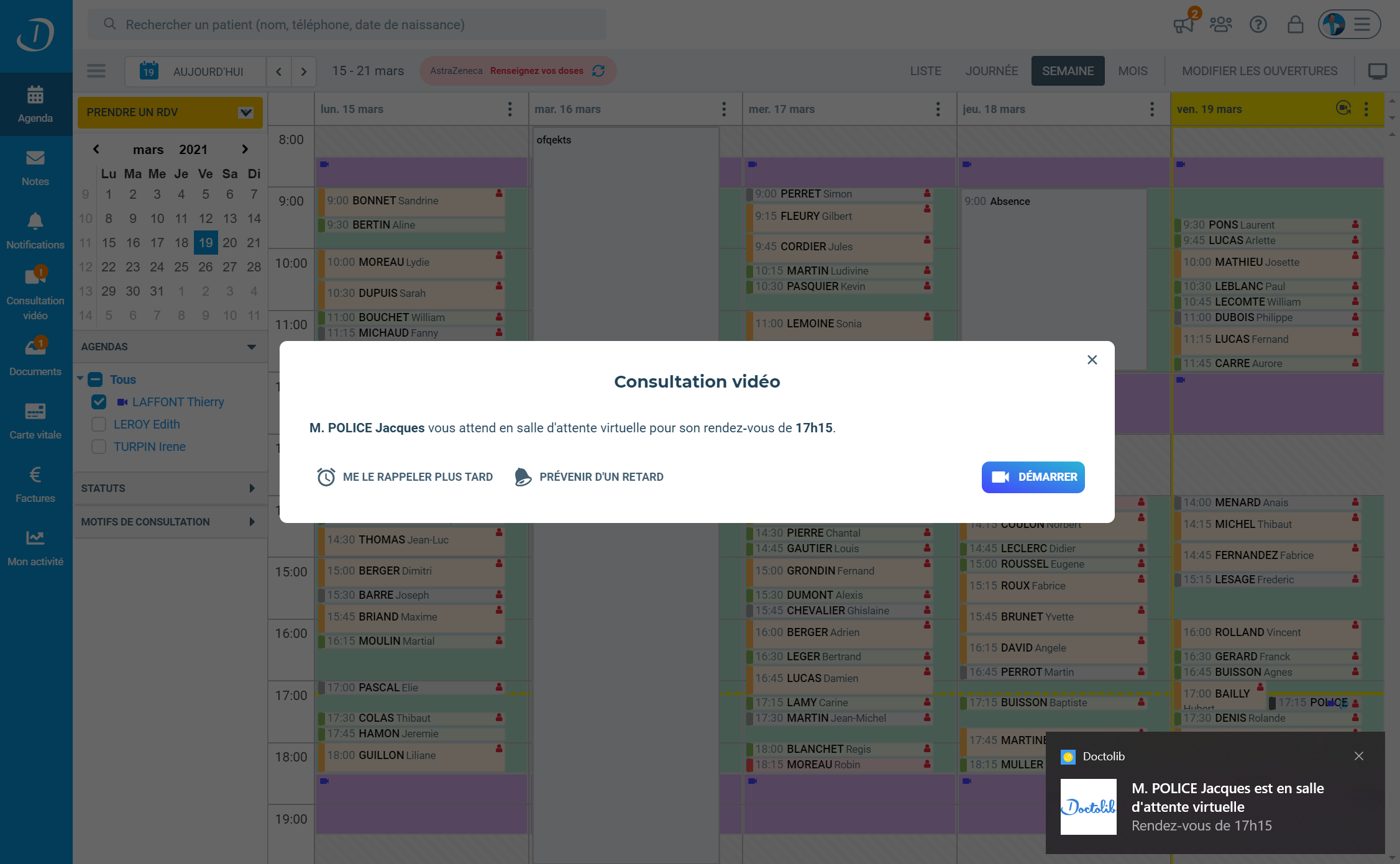 Démarrer et faire une téléconsultation avec Doctolib Médecin – Rubrique